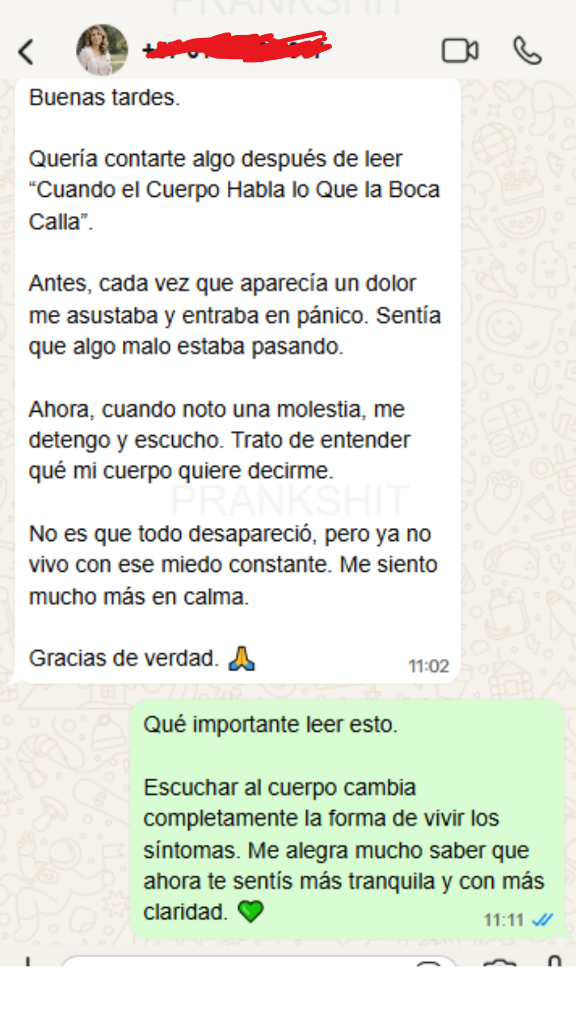 Testimonio de WhatsApp