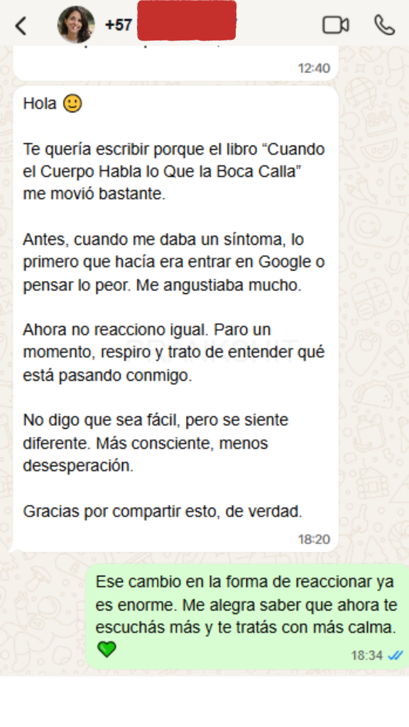 Testimonio de WhatsApp